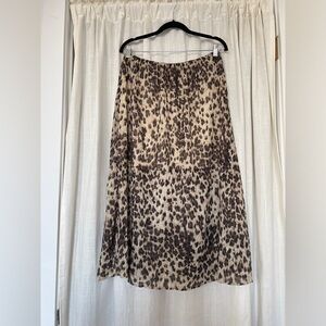 Leopard print maxi skirt